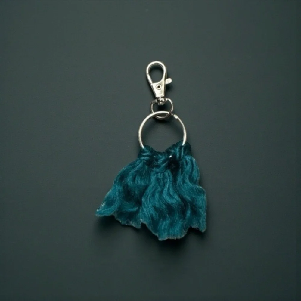 Elegant Teal Keychain Accessory